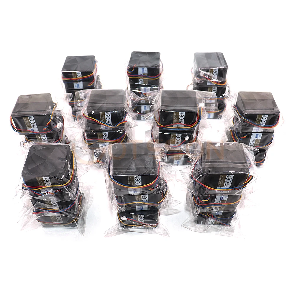 Imagem -02 - Fãs de Alta Velocidade do Servidor Ventilador de Refrigeração Poderoso Rolamento Duplo de Esferas Fios 4pin Pwm 40 mm Avc 4028 12v 1a Dbtb0428b2g 40x40x28 mm 30 Pcs