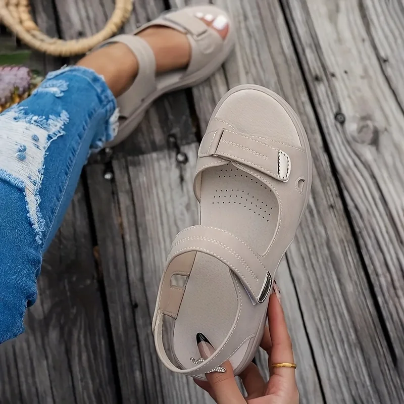 Summer Wedge Sandals for Women 2025 New Fashion Non Slip Beach Shoes Woman Lightweight Casual Platform Plus Size Sandals Women image 4