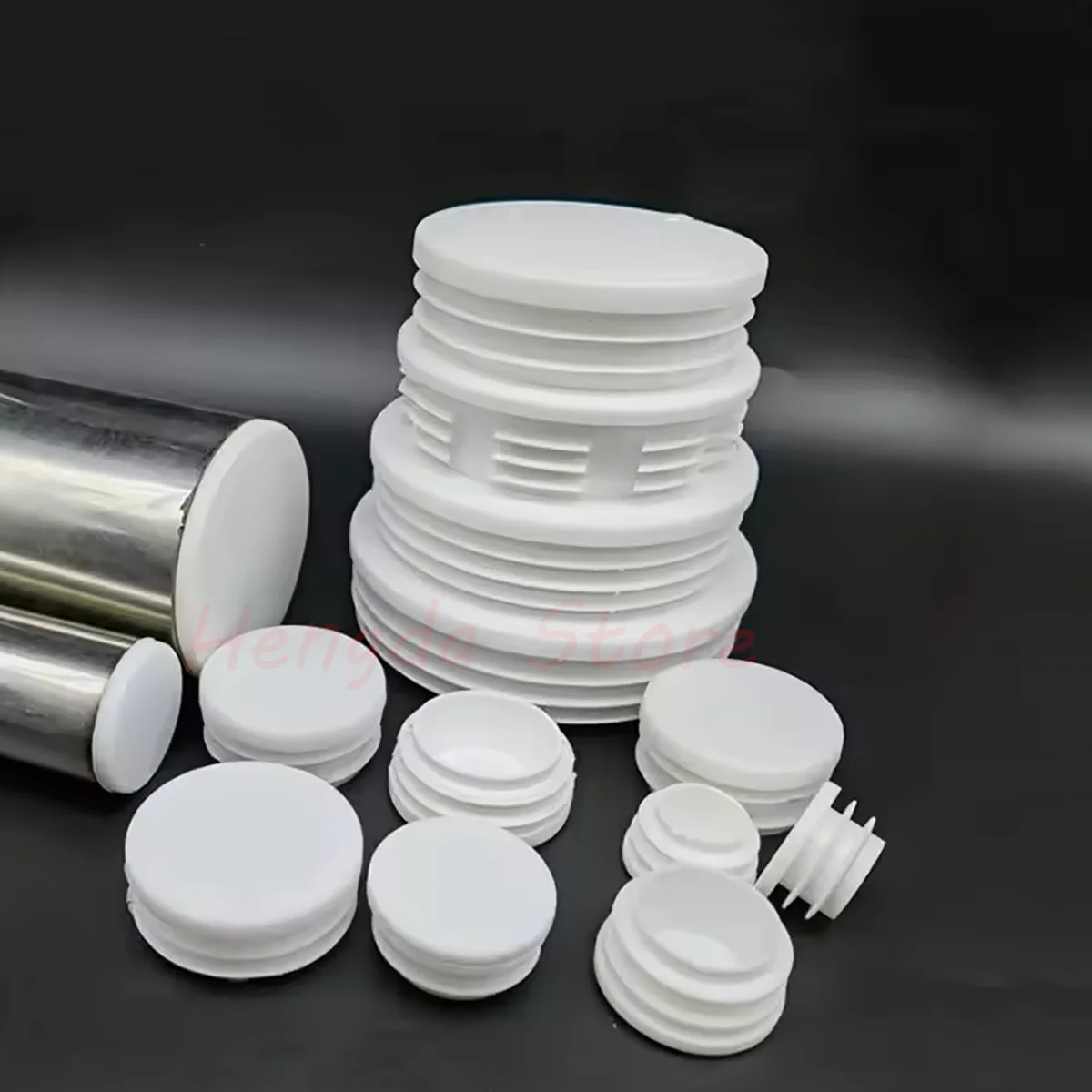 Dia 16-120mm White Round Plastic Blanking End Caps Furniture Table Foot Tip Chairs Legs Cover Pad Tube Inserts Plug Bungs