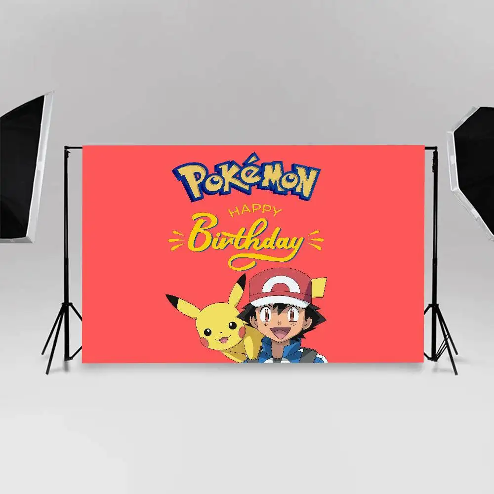 誕生日パーティー-p-ポケモン写真背景写真用フォトフォン用アートペーパー写真撮影背景背景クリスマス
