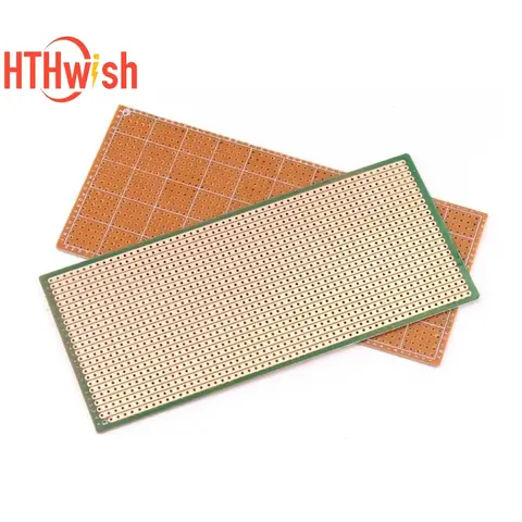 5/10 st 6,5 x 14,5 cm enkelsidig prototypkretskort universalkort experimentell bakelitkopparplatta kretskort gul 65 x 145 mm 10 best sales PCB-prototypkort - №8