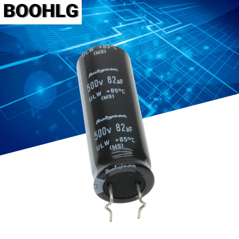2PCS 82UF 500V 전해 콘덴서 500V 82UF 16X45 ULW