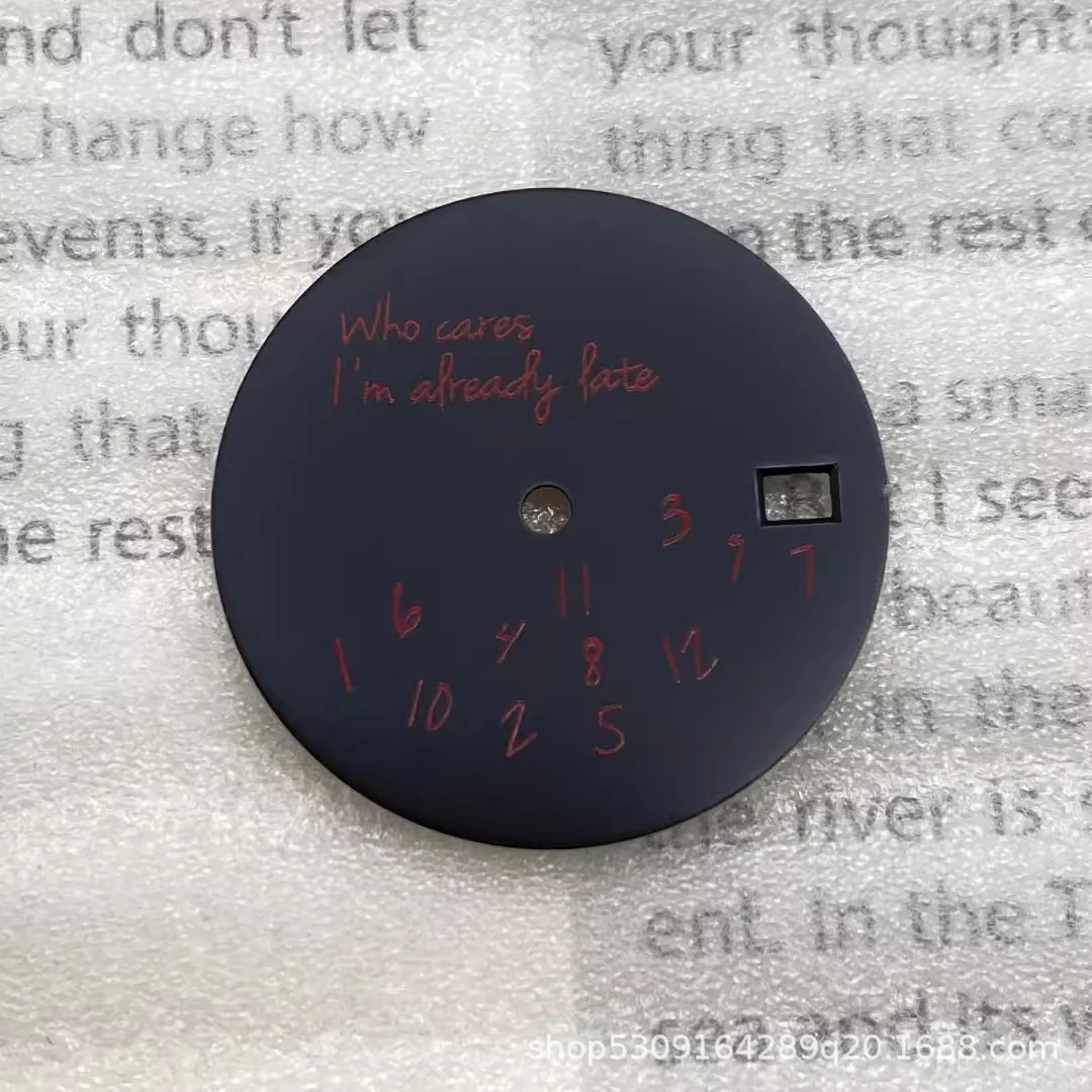 Fai da te Oyster Data Calendario Personaggi Quadrante Nessun puntatore Orologio Accessori di ricambio 28,5 mm adatto per NH35 NH36