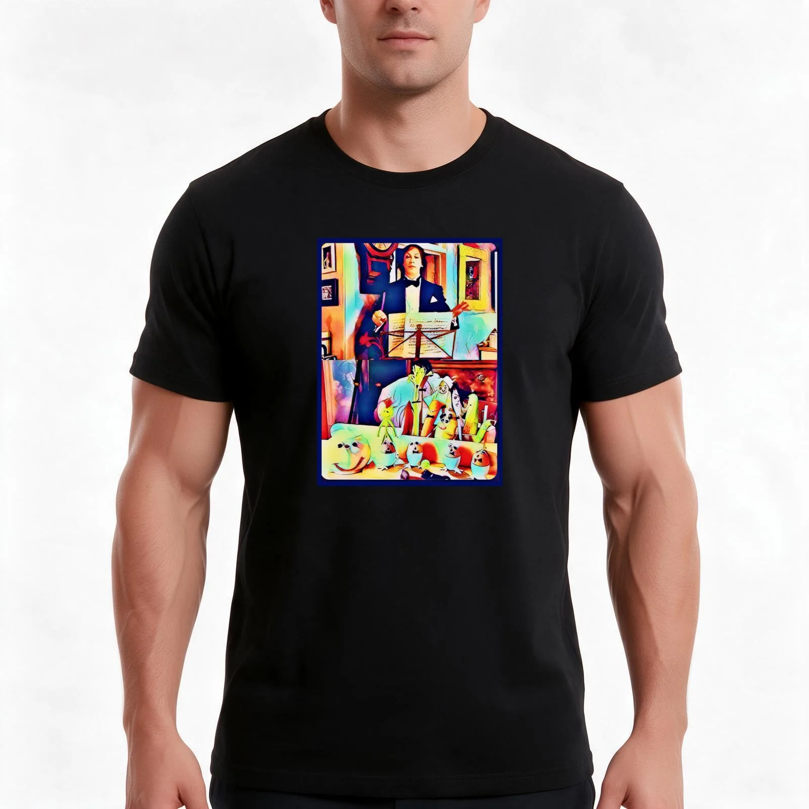 Miranda Conducting Fruit Friends T-Shirt Summer Casual Cotton Tee Oversized Streetwear Tops Vintage Graphic Print