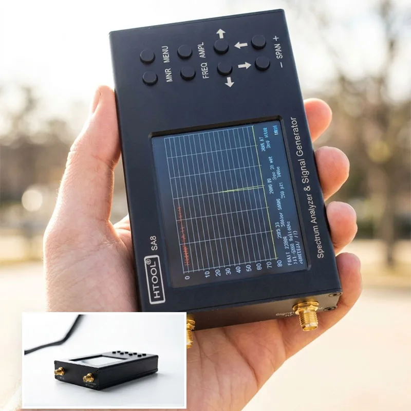 HTOOL SA8/SA6 2-in-1 Spectrum Analyzer & Signal Generator S11 S21 Calibration 35-6200MHz RF Tester for Wi-Fi 2G 4G LTE CDMA GSM