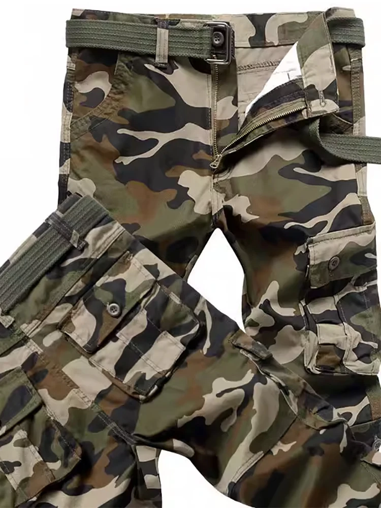 

Мужские повседневные хлопковые брюки-карго больших размеров, прямые, с множеством карманов, в стиле милитари, для отдыха и работы