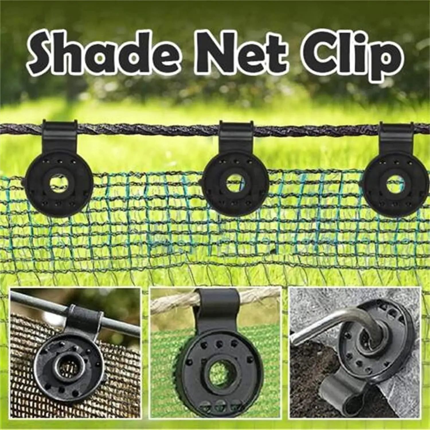 100Pcs Reusable Shade Cloth Lock Grip Clips for Windproof Awning Secure Fastener Garden Farm Outdoor Camping Home Patio Backyard
