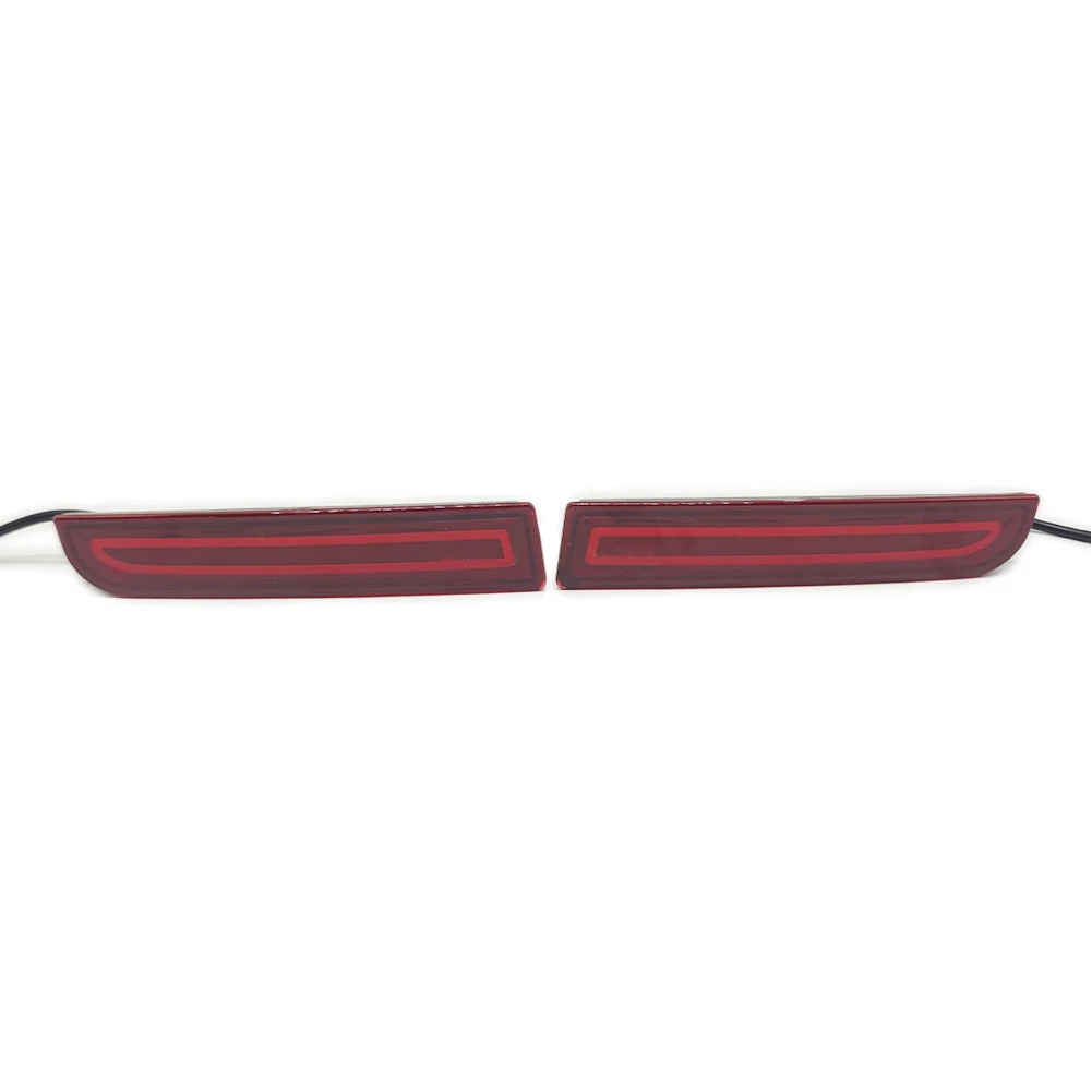 

1 Pair Red Lens Rear Bumper Reflector LED Tail Turn Signal Light Brake Lamp Fit for Mitsubishi Lancer Evolution X 2008-2017 12V