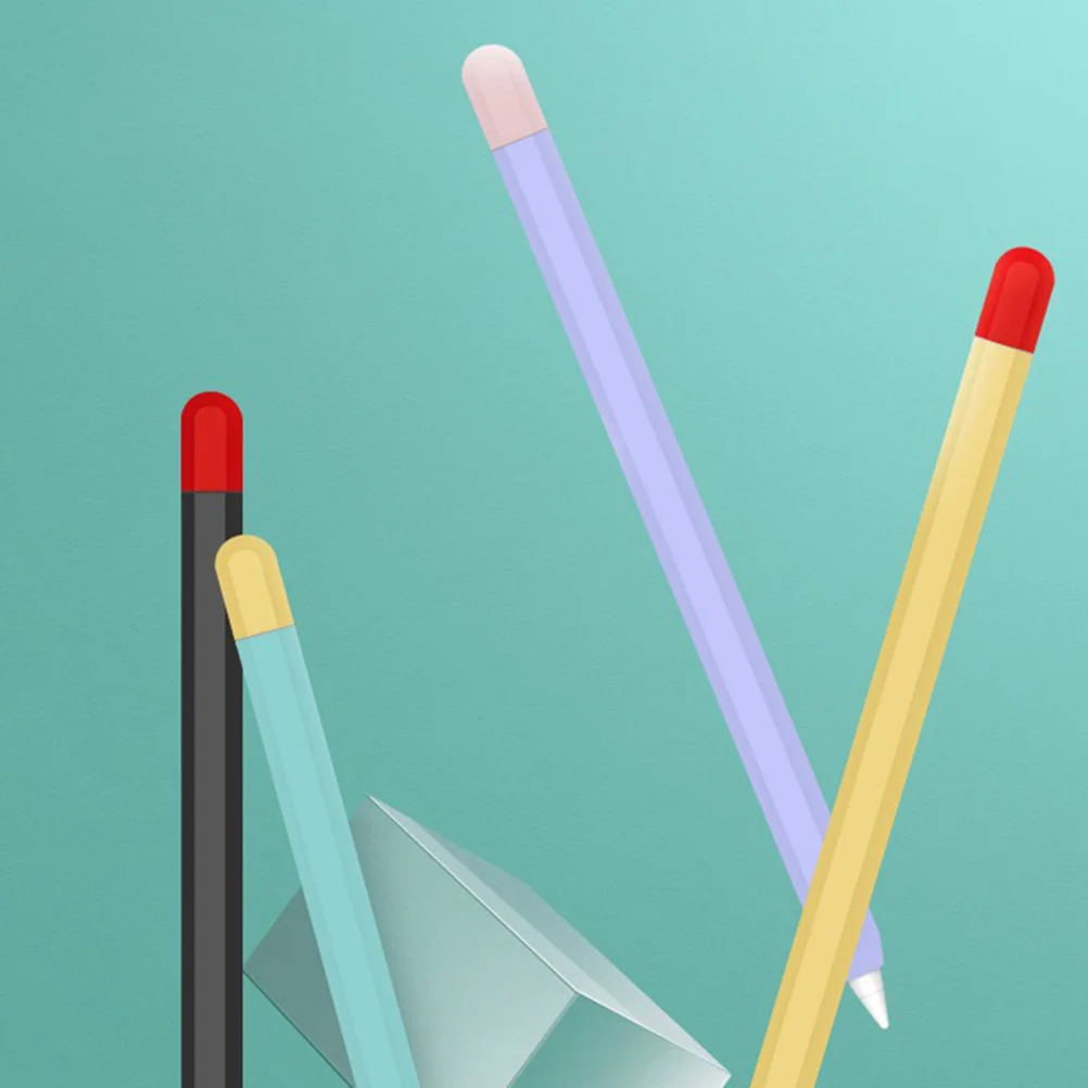 

2Pcs Silicone Pen Sleeve Protective Cover Compatible for Apple Pencil 2 Nib Caps Scratch Resistant Sleeve Stylus Lid Cover