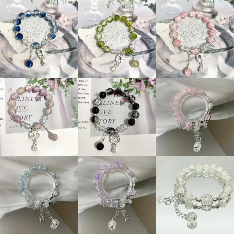 Fashionable Chinese Style Exquisite Gradient Crystal Bracelet Simple Bracelet For Women Sweet Temperament Bracelet Jewelry Gifts
