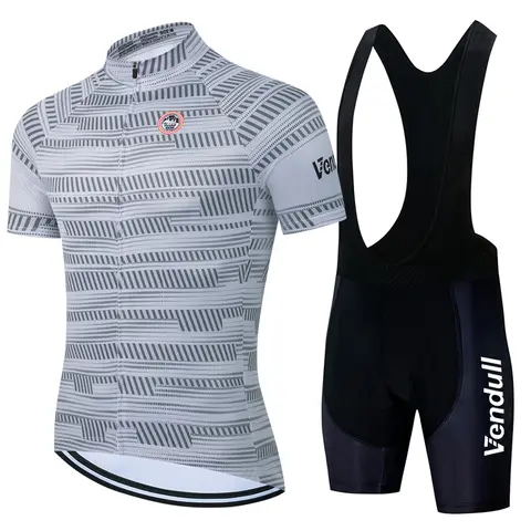 2025 Summer Men's Cycling Clothing Short Sleeve Cycling Shorts Suspenders Set New Arrival Vendull Outdoor Cycling Jersey Shirt