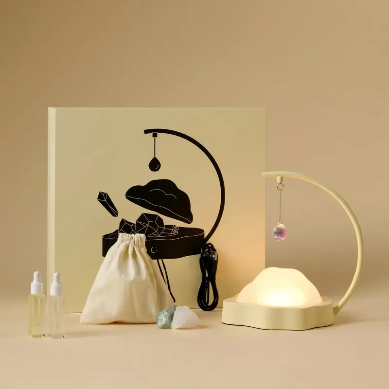 Flameless Aromatherapy Lamp with Essential Oil Diffuser for Bedroom Relaxation Elegant Gift Box for Women Birthday Present