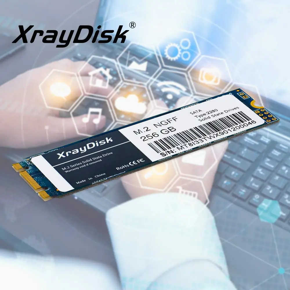 Xraydisk Ngff M.2 2280 SATA3 Ssd 128GB 256GB 512GB 노트북 및 PC 데스크탑과 호환되는 내부 솔리드 스테이트 드라이브