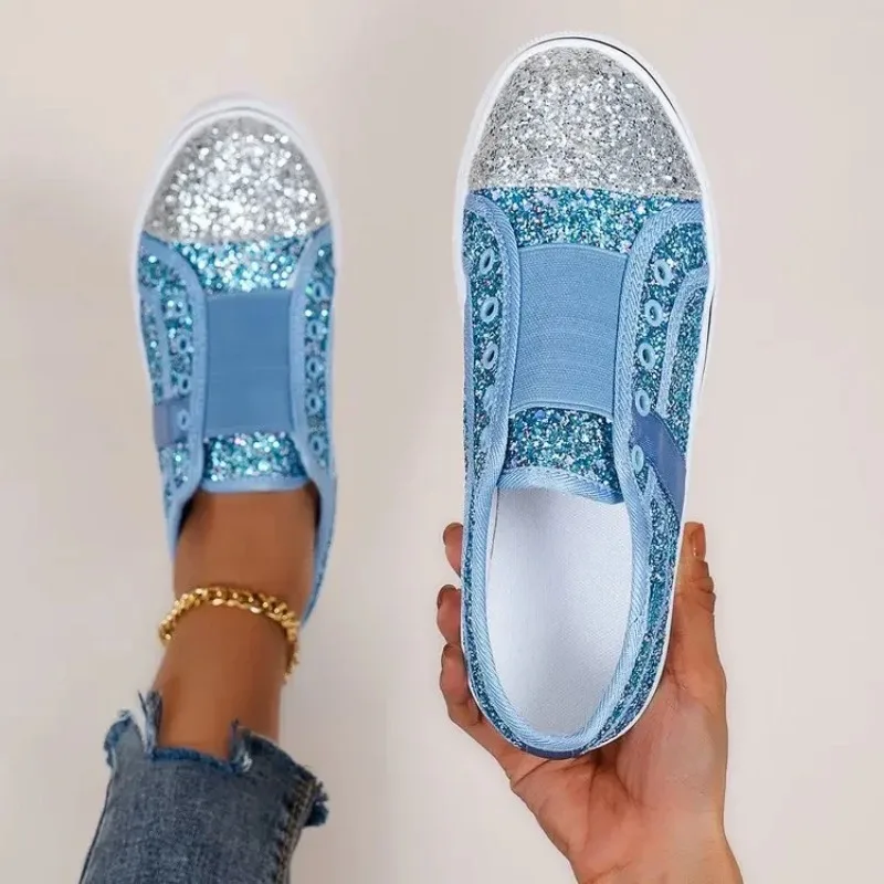 Zapato de mujer vulcanizada púrpura, plataforma, transpirable, con cordones, casual, zapatilla exterior image 5