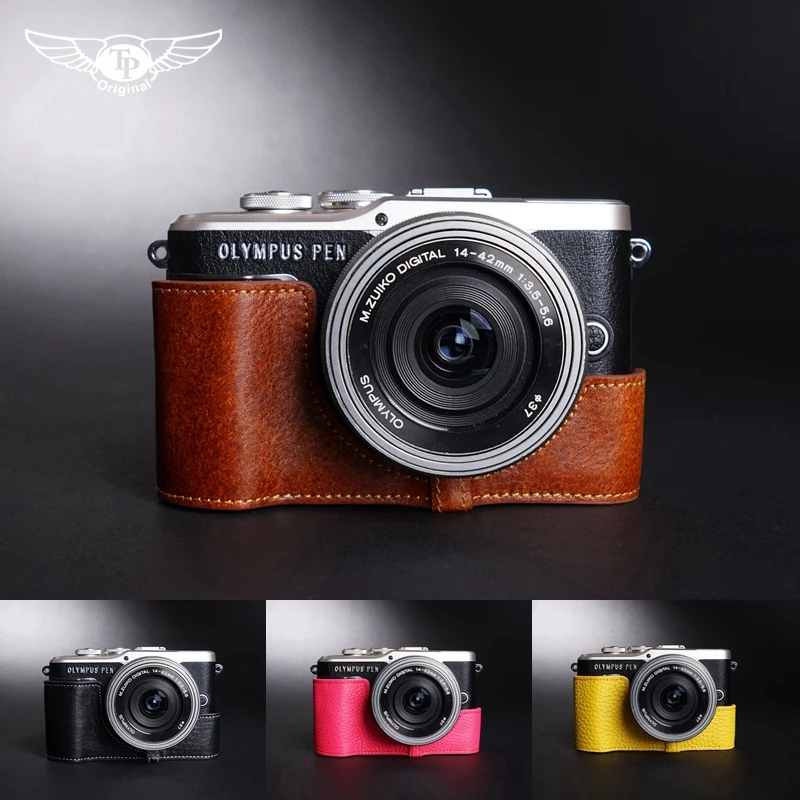 

Получехол для камеры из натуральной кожи ручной работы, боди для камеры Olympus EPL9 E-PL10