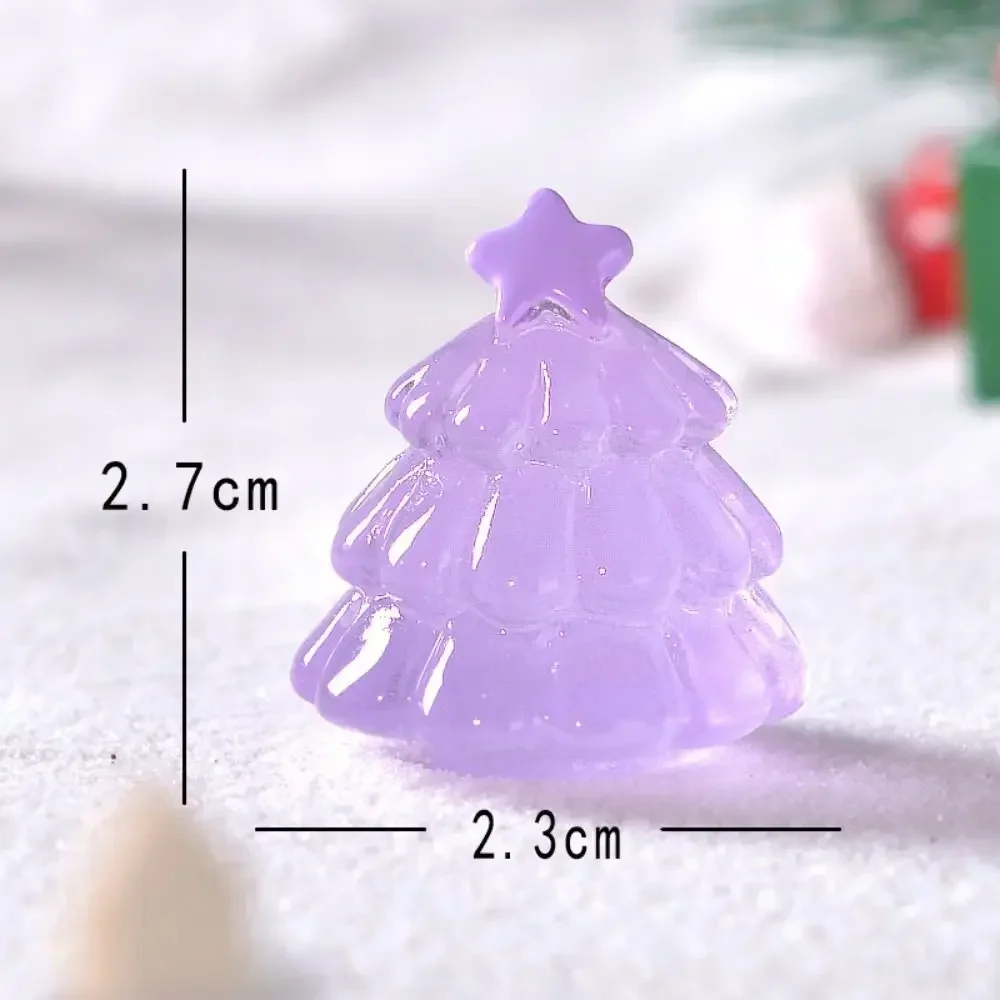 

1Pc Cartoon Luminous Tree Noctilucent Glowing Miniature Statue Mini Micro Landscape Glow-in-the-dark Leaflet Christmas Tree
