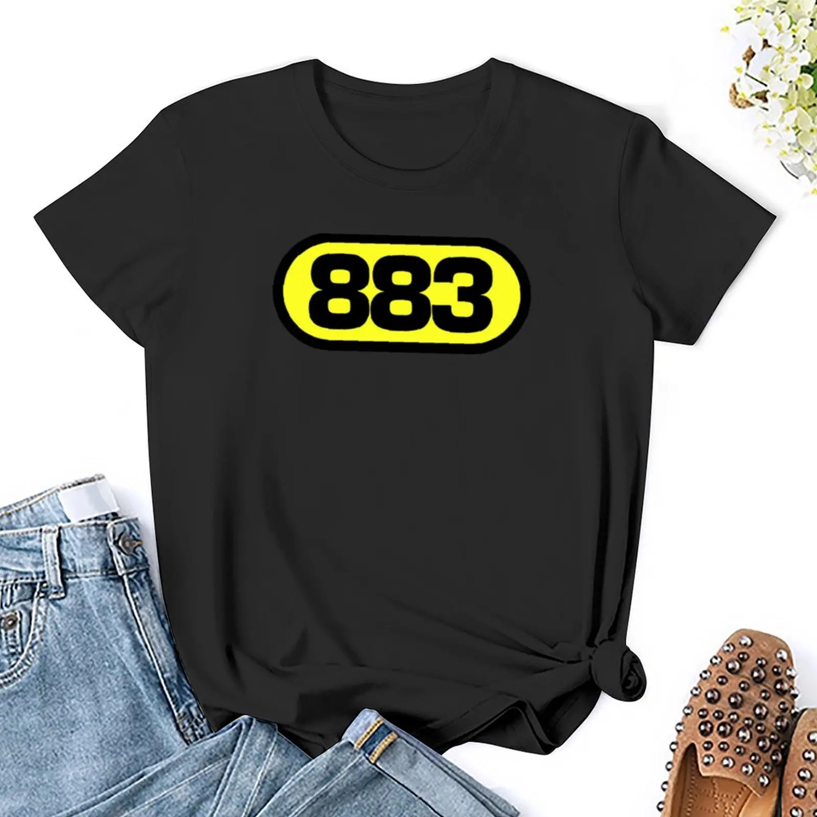 女性のマックスペザリと883のロゴ,女性のための本物の品質のTシャツ