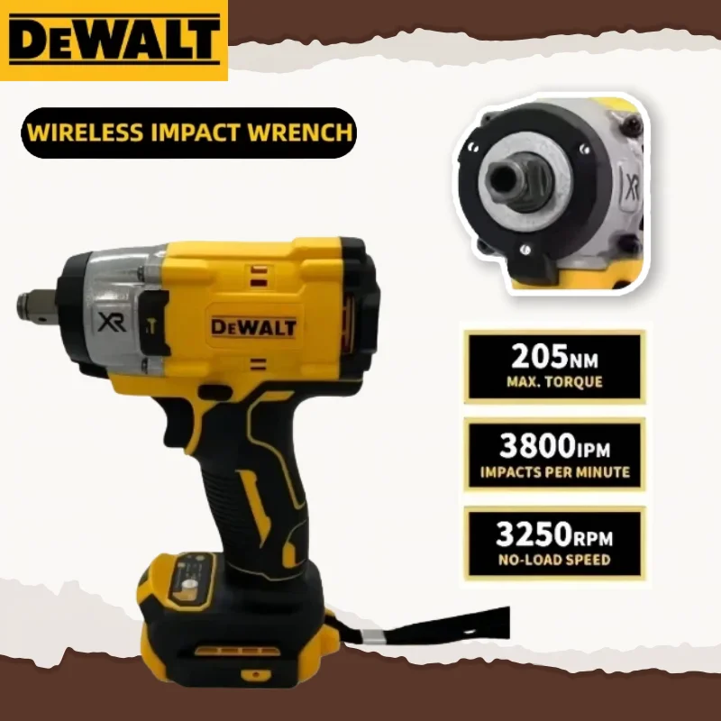 

Dewalt 3250RPM Brushless Impact Wrench High Torque Power Repair Tool 205N.m Cordless Electric Wrench Intelligent electric tools