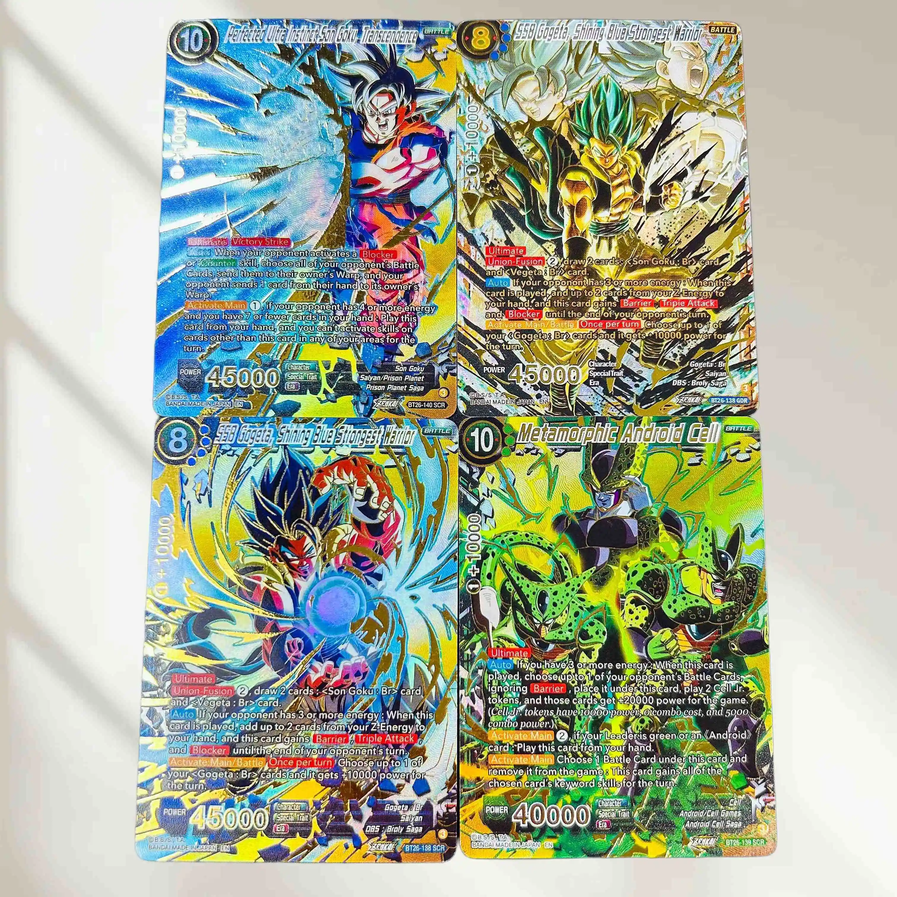 DIY Dragon Ball Metamorphic Android Cell BT26-139 SCR English Gold Foil Texture Flash Card Classic Anime Collectible TCG view 5
