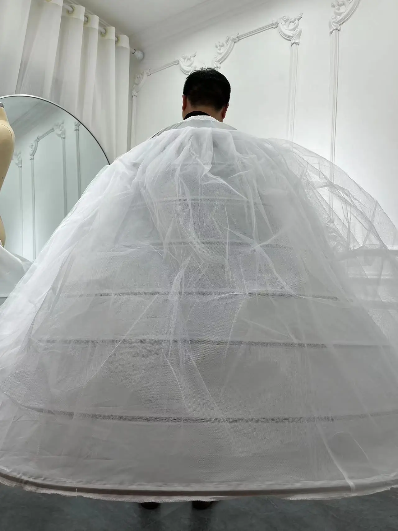 Ashely Alsa Luxury Stock Big Petticoat Slips Long Puffy Crinoline Underskirt For Ball Gown Wedding Dress Tutu Skirt Women