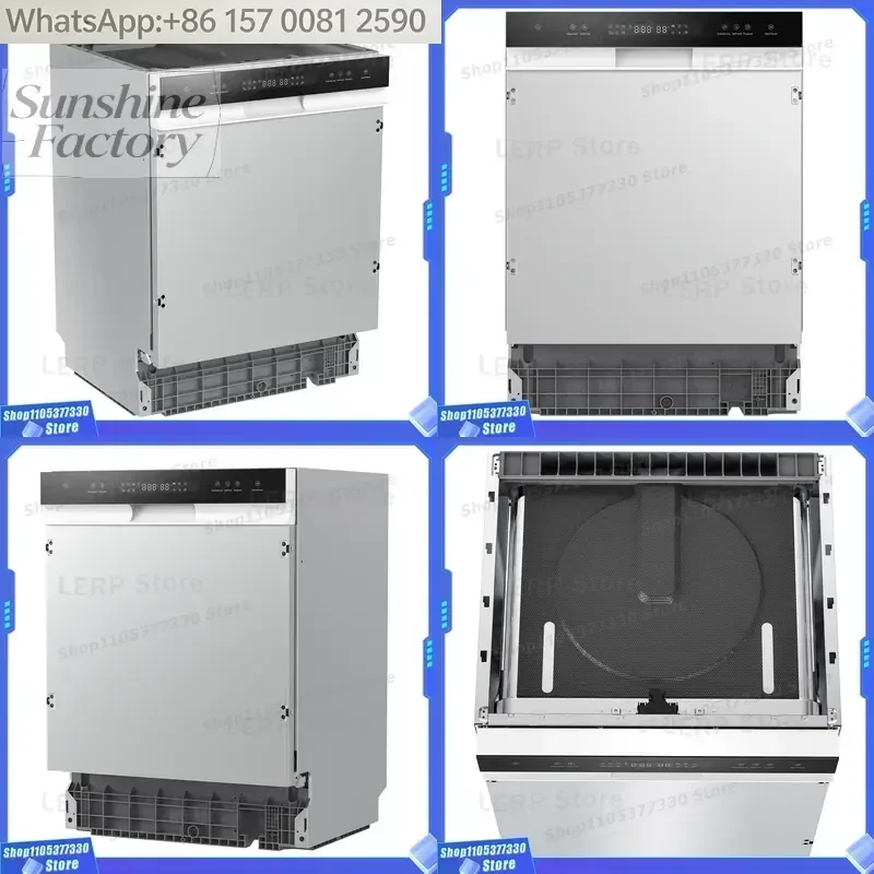 CE Integrated Dishwasher Multifunctional Fully Built in Dishwasher 15 Setting Electric Dishwasher EU With App