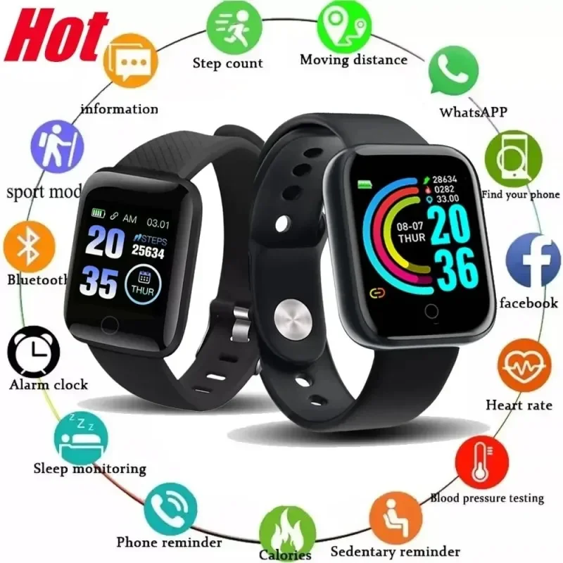 Smart Watch Men Women Full Touch Screen Sport Fitness Watch Man IP67 Waterproof Bluetooth For Android IOS Smartwatch Men