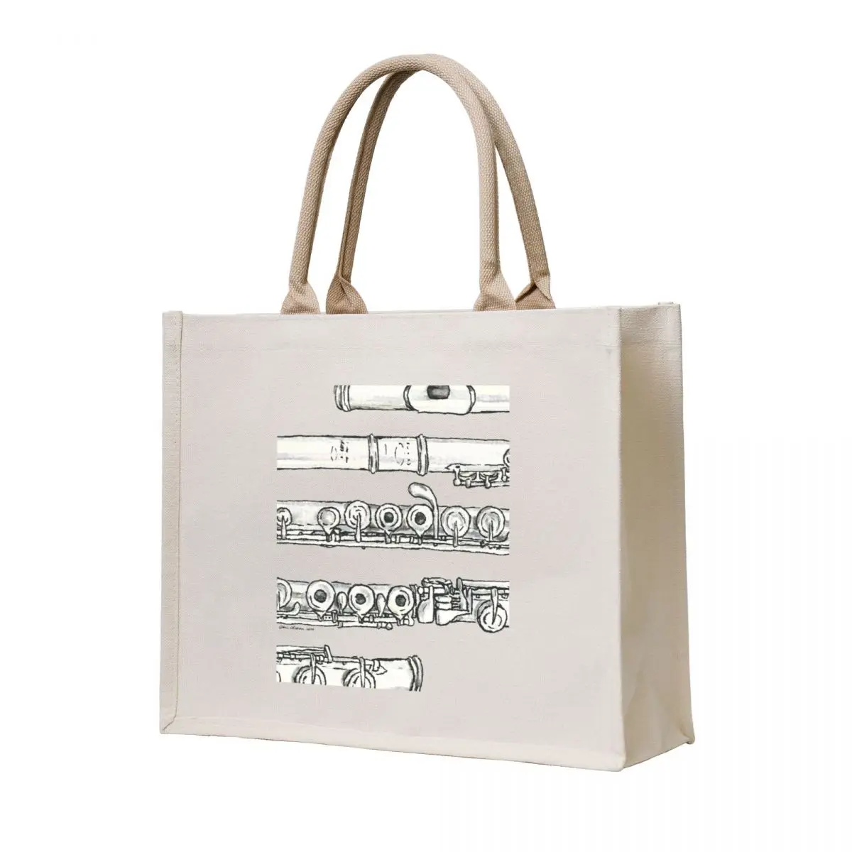 

The Flute Tote Bag reusable grocery bags tote bag university shopping bag Portable shopping