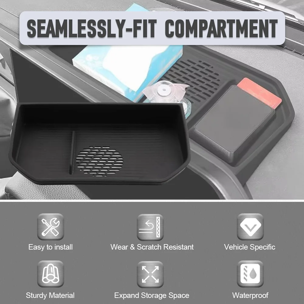 

For Toyota Land Cruiser 2024 2025 Dashboard Storage Tray Car Interior Accessories Central Control Screen Rear Storage Pad