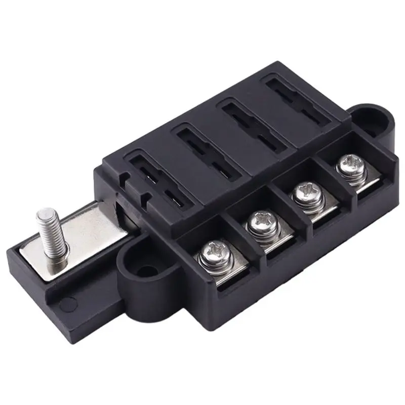 AB16-CP-4424 4 Way Fuse Box Fuse 1 In 4 Out Insulation Flame Retardant Waterproof Transparent Fuse Box For Auto RV Yacht