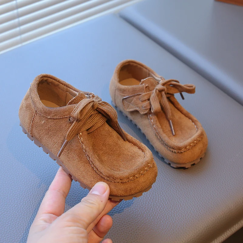 Kids Casual Shoes for Boys Girls 2025 New Autumn Toddler School Uniform Loafers Soft Sole Retro Classic Kids Dress Shoes Age3-8