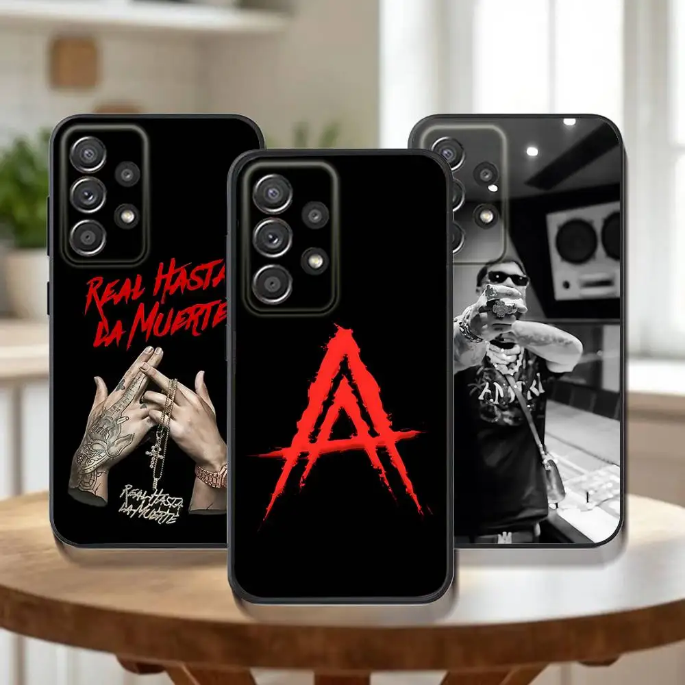 

Rapper A-Anuel AA Real Phone Case For Samsung Galaxy A73,31,32,72,41,53,52,71,22,5G,Note,J7,8,9 Soft Black Cover