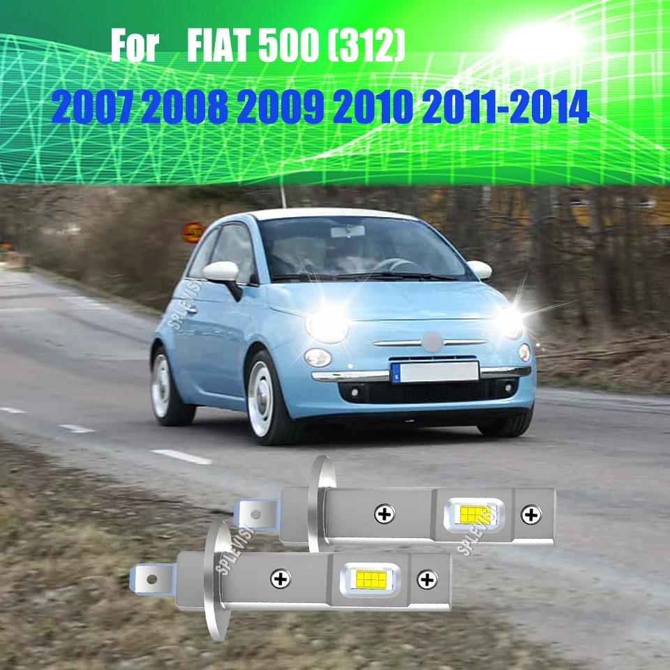 

H1 LED Hi Beam Headlamp adopt the same beam design as the original halogen lamp For FIAT 500 (312) 2007 2008 2009 2010 2011-2014