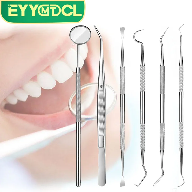 

Stainless Steel Dentist Clean Tools Teeth Set Dental Stain Eliminator For Remover Dental Calculus Stains Oral Whitening Care Kit