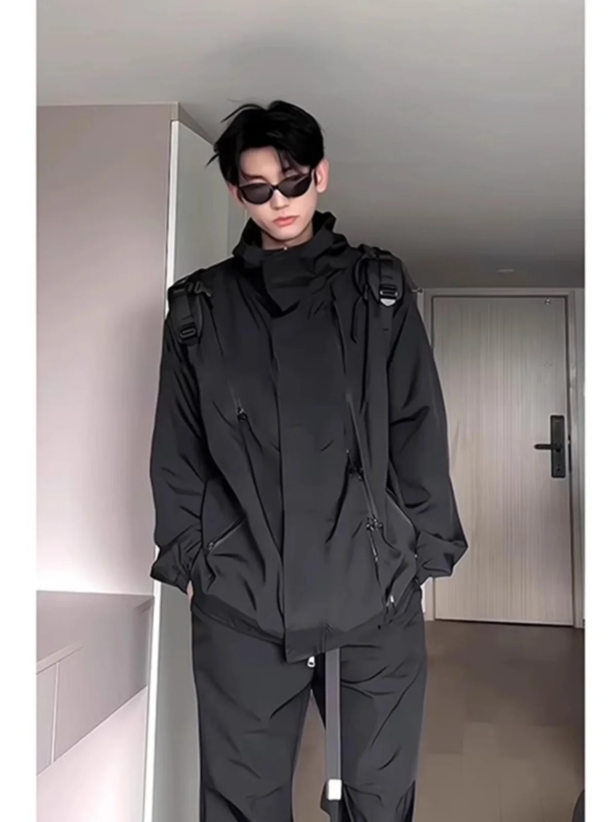 

Мужская демисезонная куртка Bla Yangan с капюшоном, на молнии, водонепроницаемая, ветрозащитная, в американском функциональном повседневном стиле