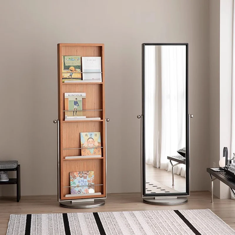 

Items Floor Full Body Mirror Standing Aesthetic Compact Bedroom Nordic Square Wooden Garden Espelhos Living Room Decorations