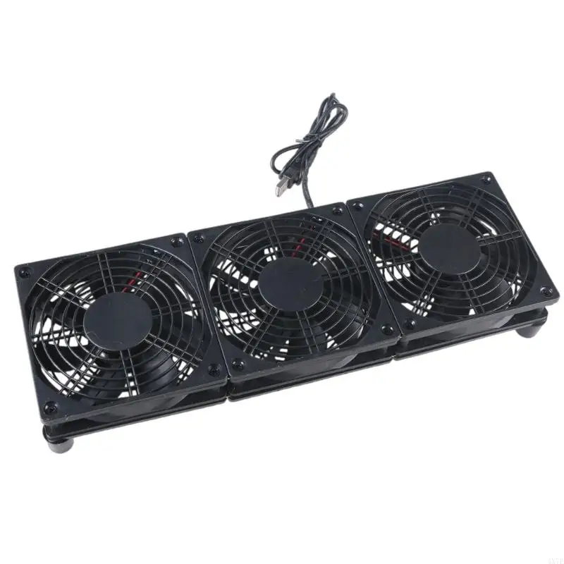 4X7E 5V USB Powered PC Router Fan High Cooling Fan 1400rpm Speed 45CFM for Router Modem Box Electronics