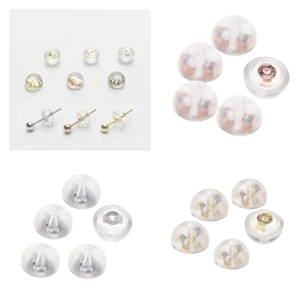 5 أزواج / حلق ذهبي صغير رائع لأقراط الماس وأقراط الظهر ودعم القرط