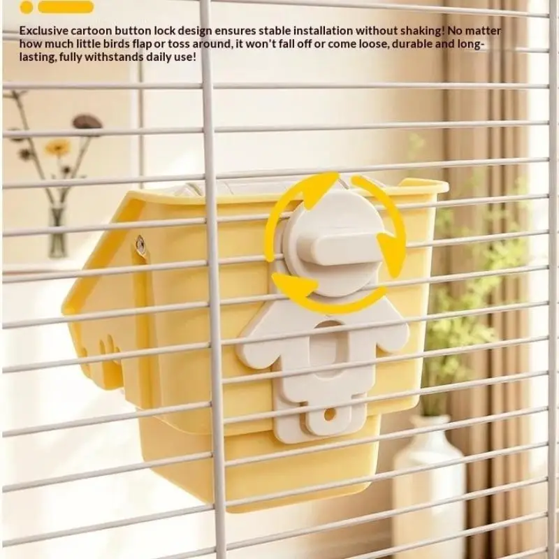 Hanging Automatic Roller Separation Bird Feeder Quail Parrot Water Dispenser Food Box Bird Cage Pet Supplies