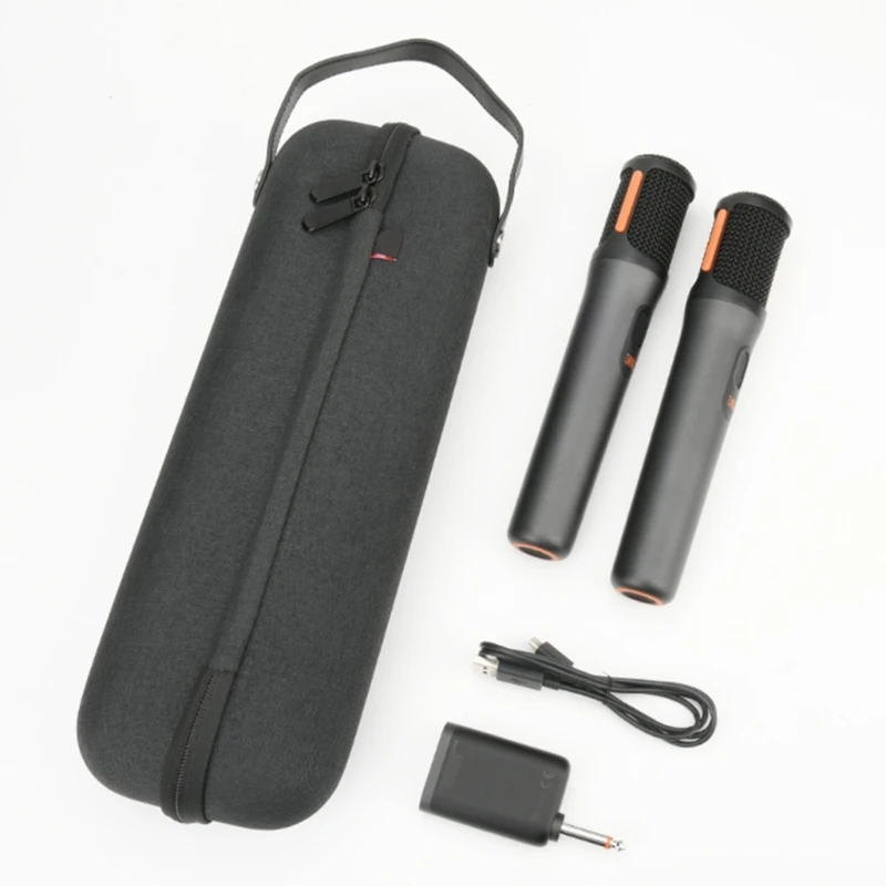 

Protective EVA Case for Wireless Two Microphones Receiver Carrying Storage Bag Simple and Strong Resistance To Pressure H8WD