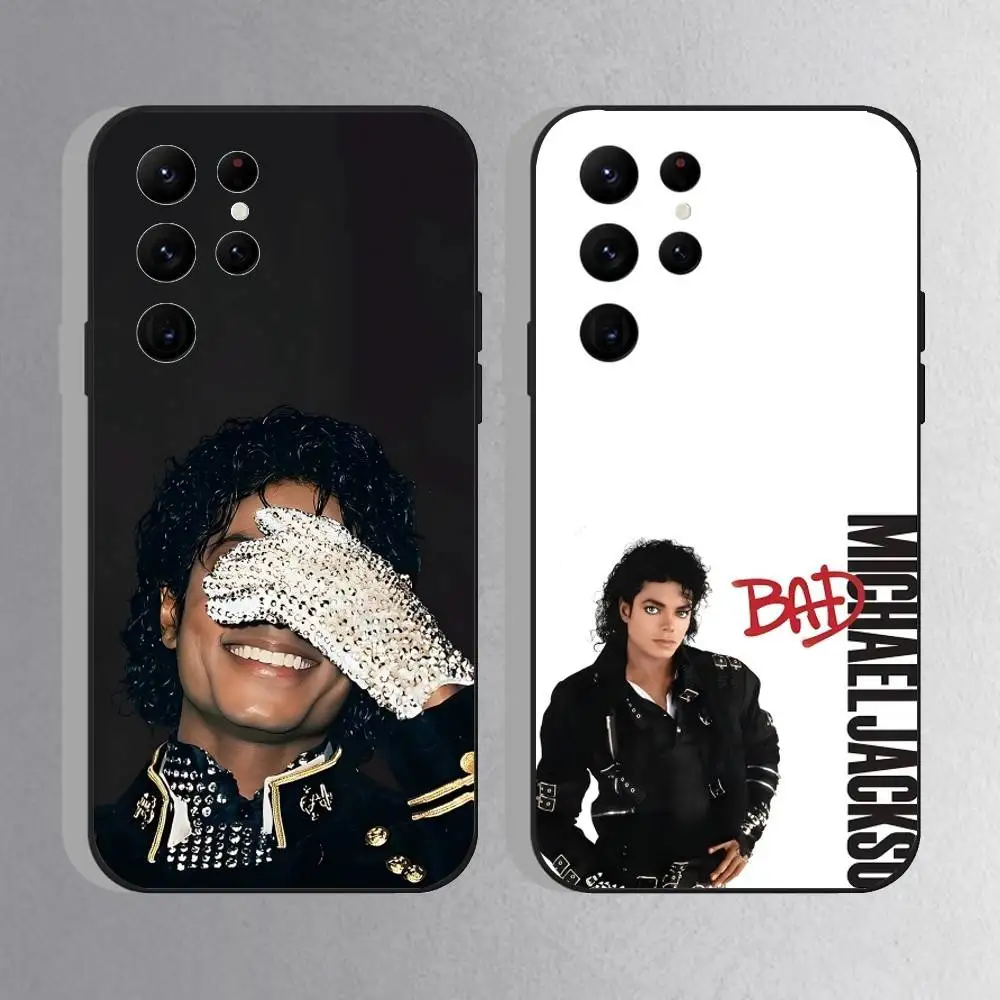 M-Michael Jackson Billie Jean Phone Case For Samsung S10,S21,FE,S21 ,S26,S25,S24,S23,Ultra,S9,S22,Plus Black Shockproof TPU