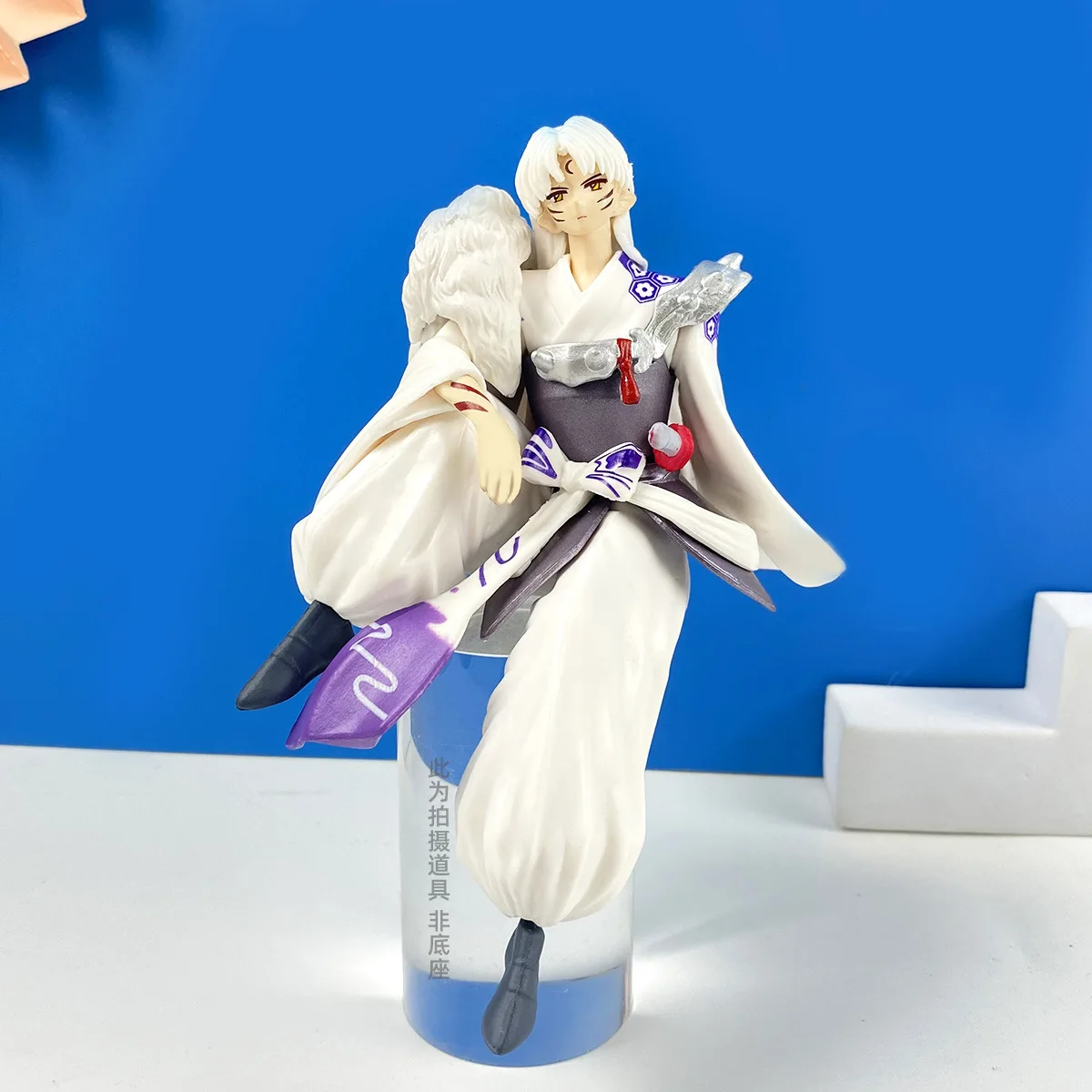 14CM Anime Inuyasha Cartoon Figure Sesshomaru PVC Kawaii GK Model Kids Toys Gift For Friends Bookshelf Decor Doll Accessories