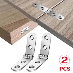 2pcs 180 Degree Foldable Hinge Flap Screw-On Hinges For Sewing Machine Cabinet Door Hinge Furniture Hardware Accessories