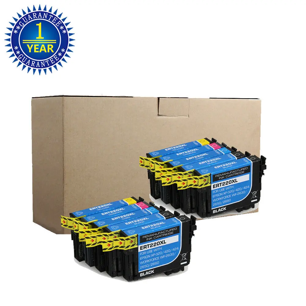 

T220XL Ink 10PK For Epson XP-320 XP-420 XP-424 WF2630 WF2650 WF2660 WF2750 2760