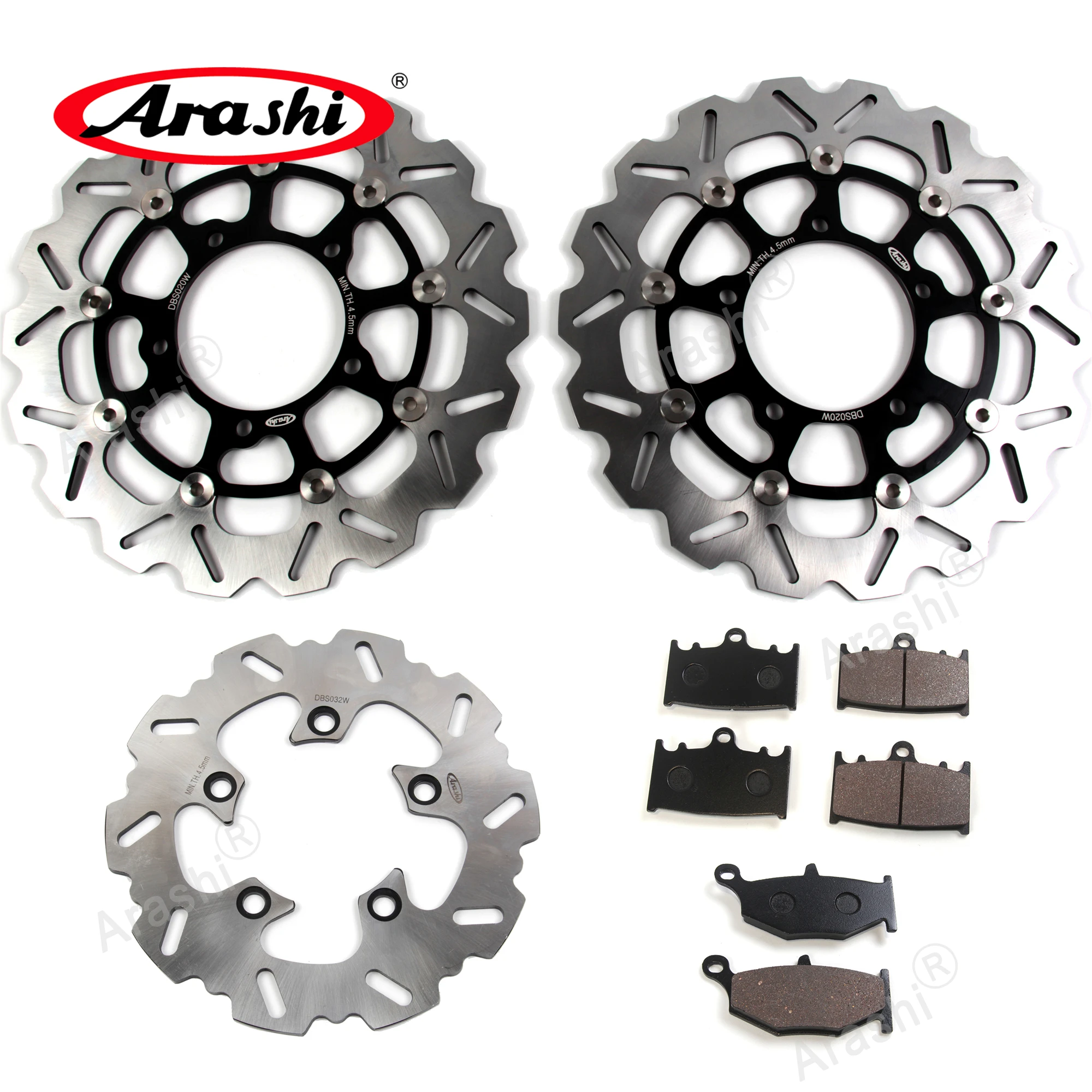 

Arashi 1 Set For SUZUKI GSX R 600 2006 2007 CNC Floating Front Rear Brake Disc Rotor Brake Pads GSXR600 GSX-R600 GSX R K6 K7