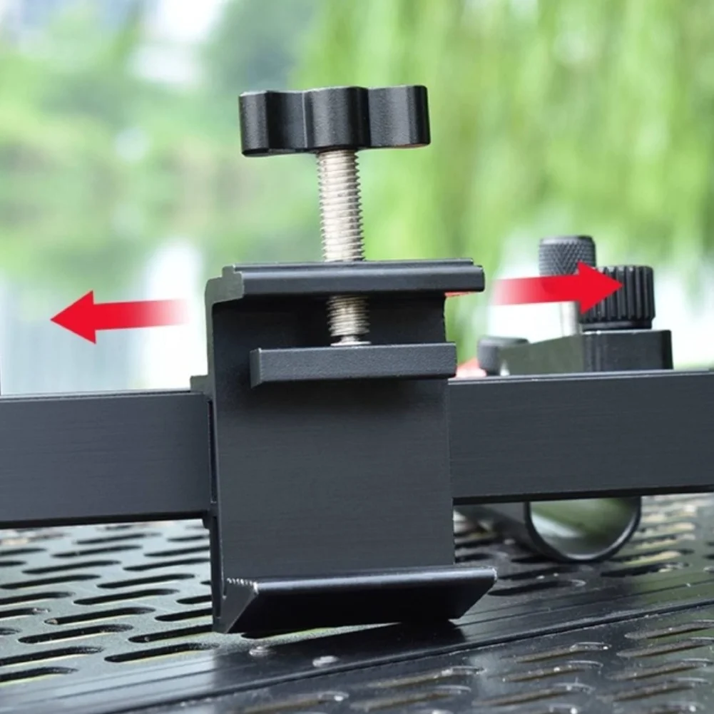 Aluminum Alloy Fishing Rod Holder Stand Adjustable 24/28mm Secure Locking Mechanism For Boat Bank Fishing Terminal Tackle