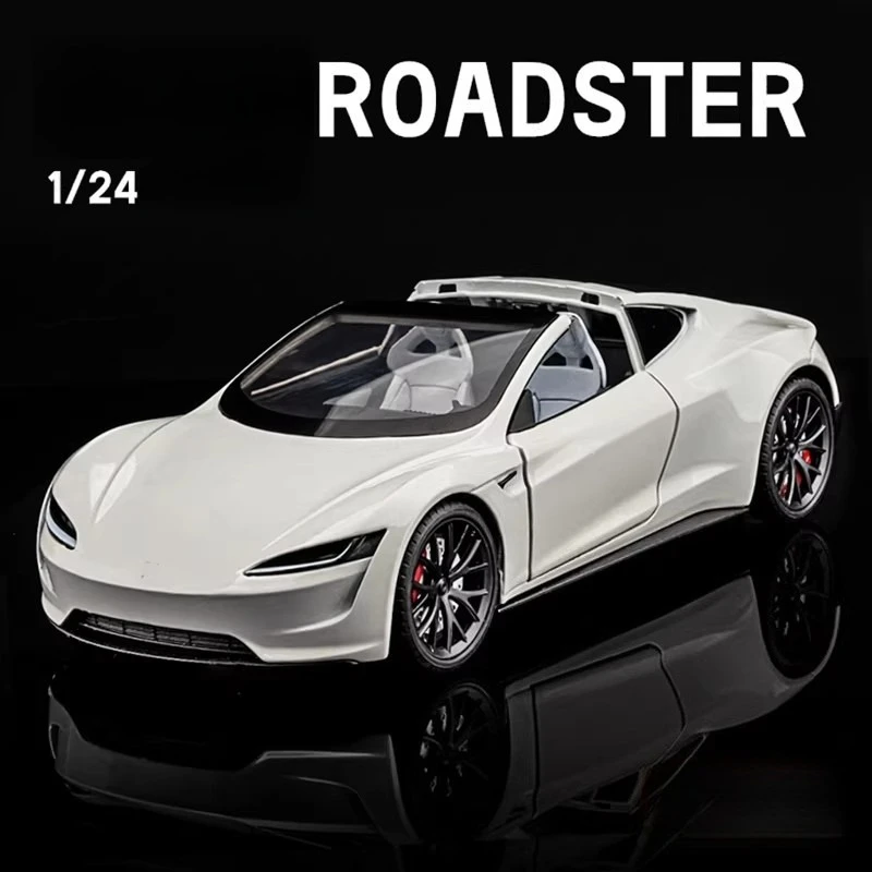 

1:24 Roadster R Sports Car Alloy Car Model Simulation Diecast Metal Model Sound Light Collection Children Toy Gift