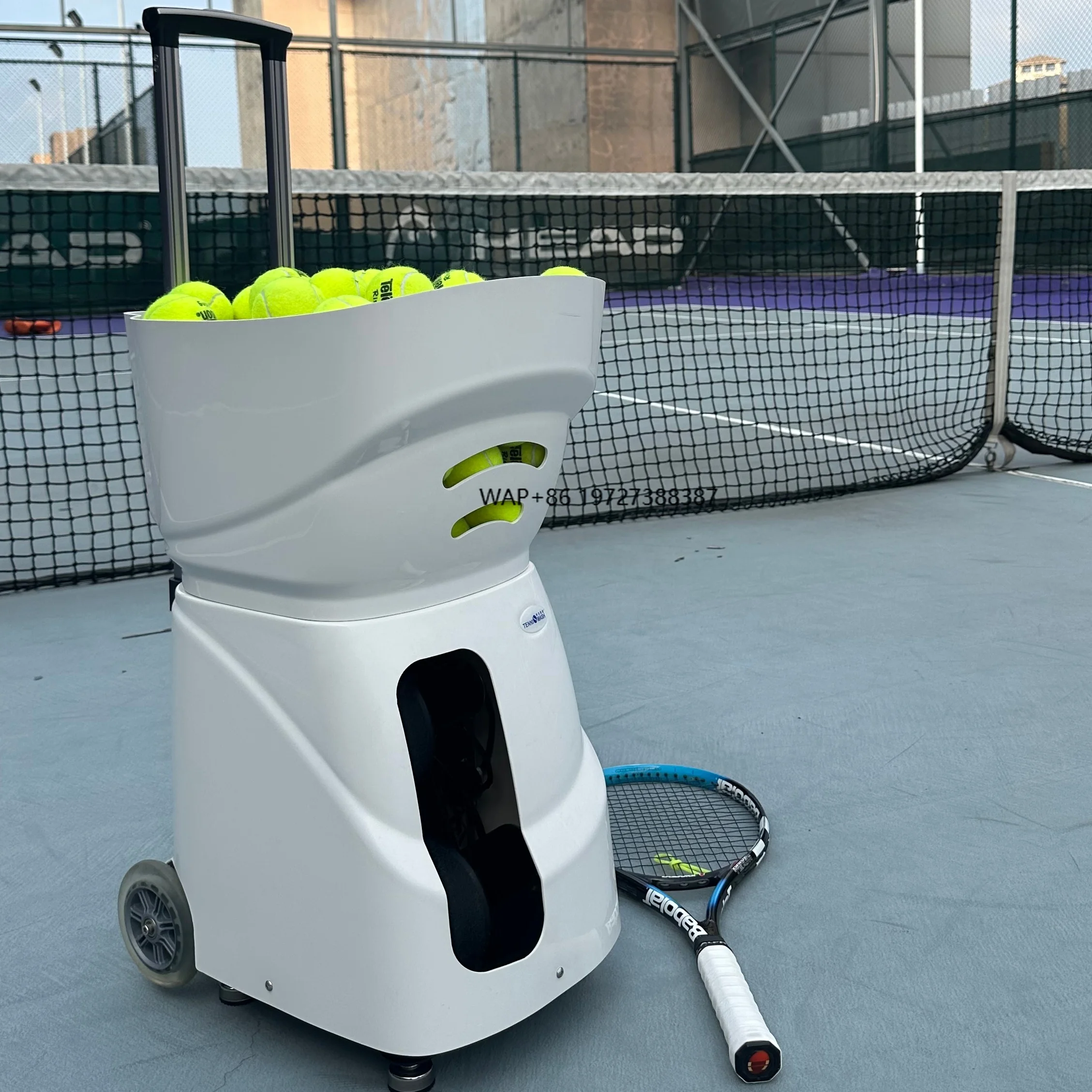 

Intelligent Tennis Ball Training Launcher Machine ABS Plastic Mobile App Control New Technology Tennis Balls Equipment