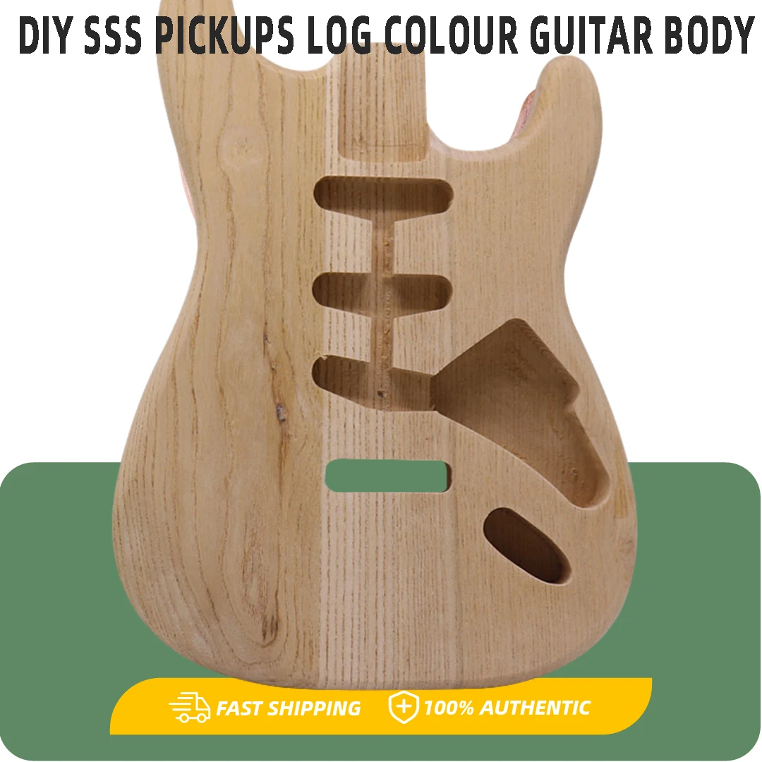 DIY Log Colour Electric Guitar Body SSS Pickup Specs, Hydrocone Material for ST Style Electric Guitars