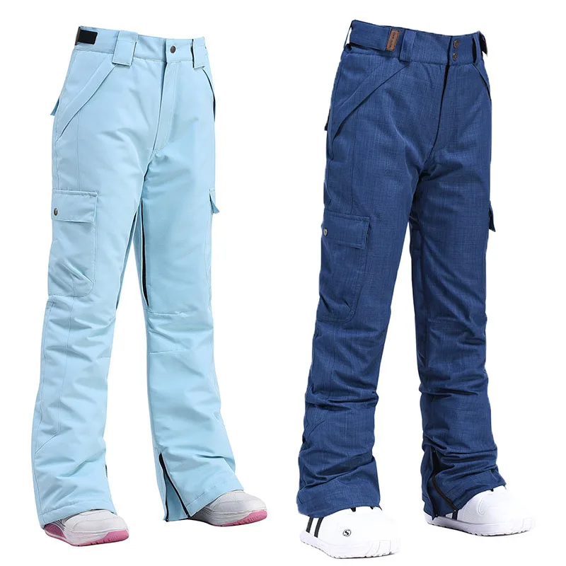 Pantalones de esquí para hombres y mujeres, pantalones de snowboard, pantalones de esquí impermeables a prueba de viento, cálidos para exteriores,