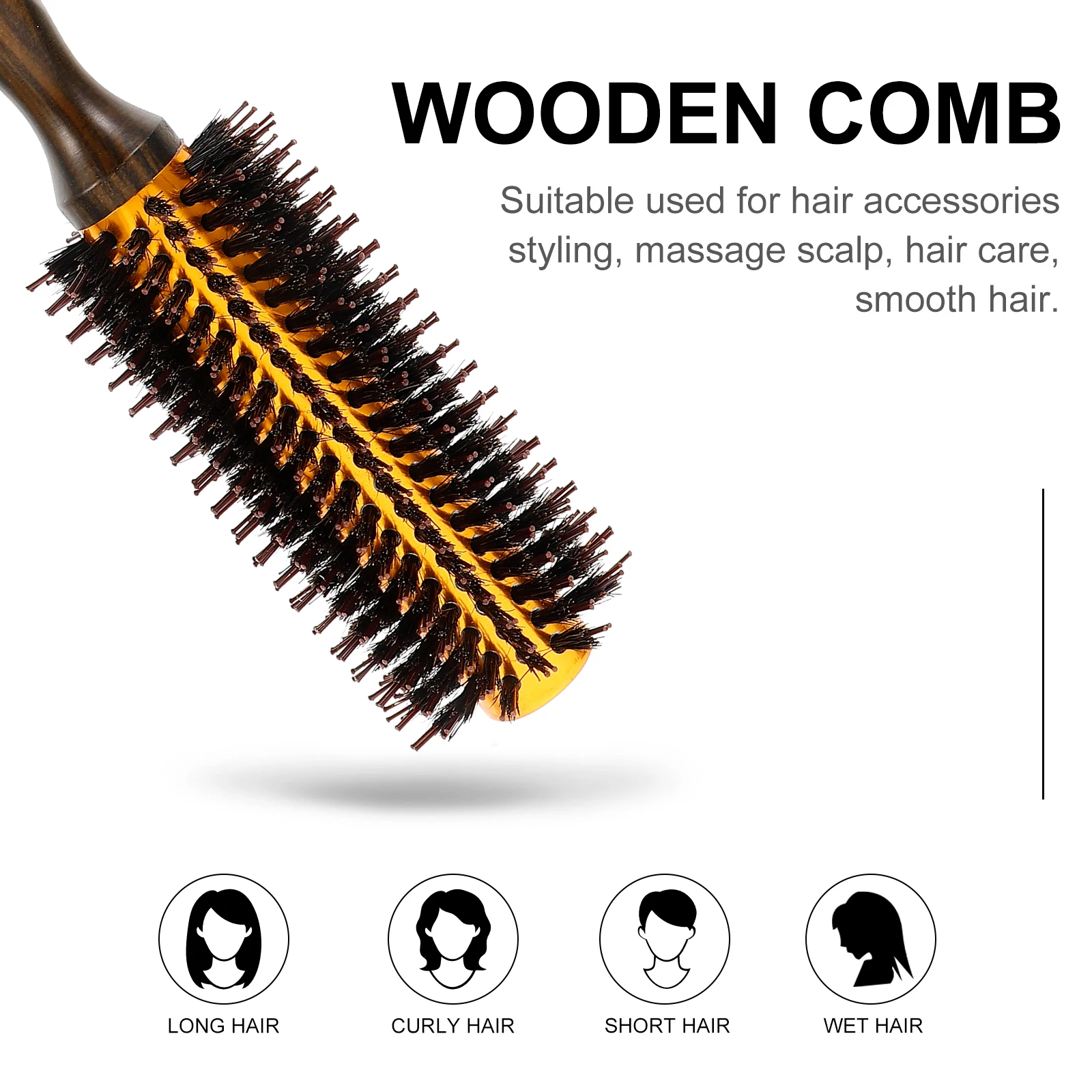 

Прочные деревянные расчески для вьющихся волос, идеальное напряжение на укладке волос, не вытягивание, удобный аксессуар для переноски, деревянная расческа, парикмахерская расческа